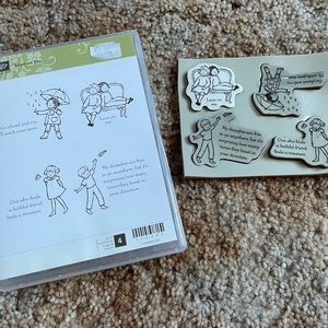 Stampin up! Lean on me set of four clear mount Stamps.
